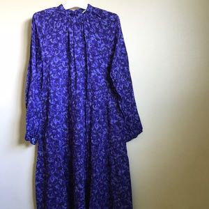 NWT A New Day Blue Floral Maxi Prairie Dress XS